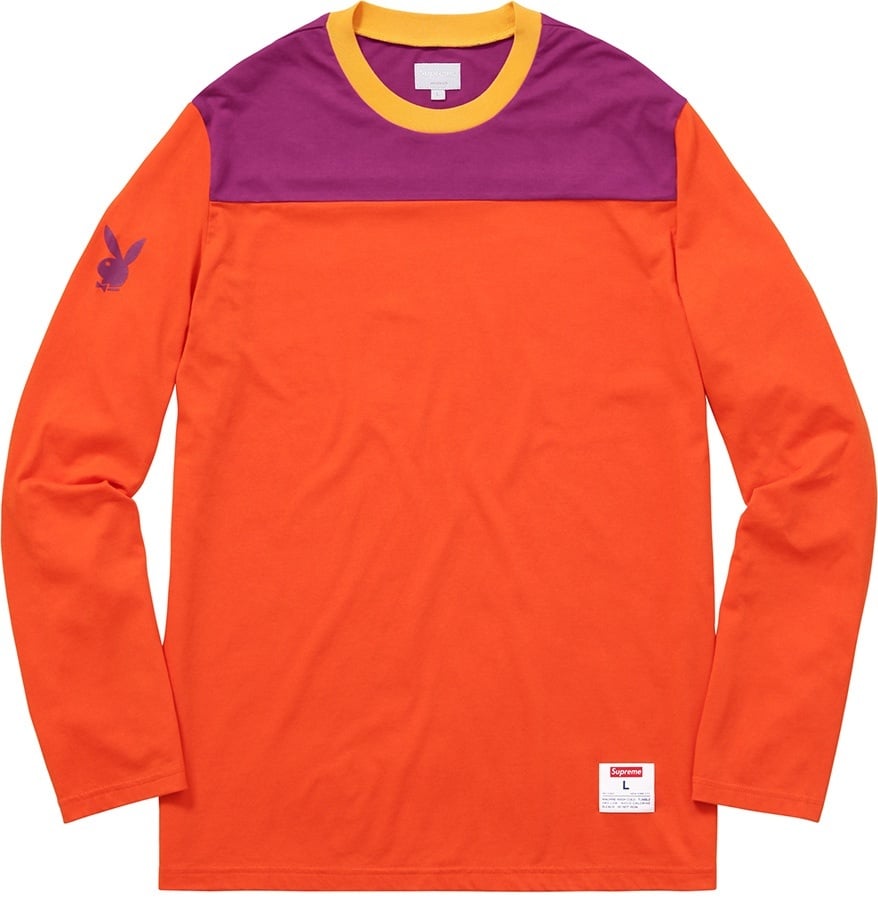 Supreme®/Playboy© L/S Football Top view 2